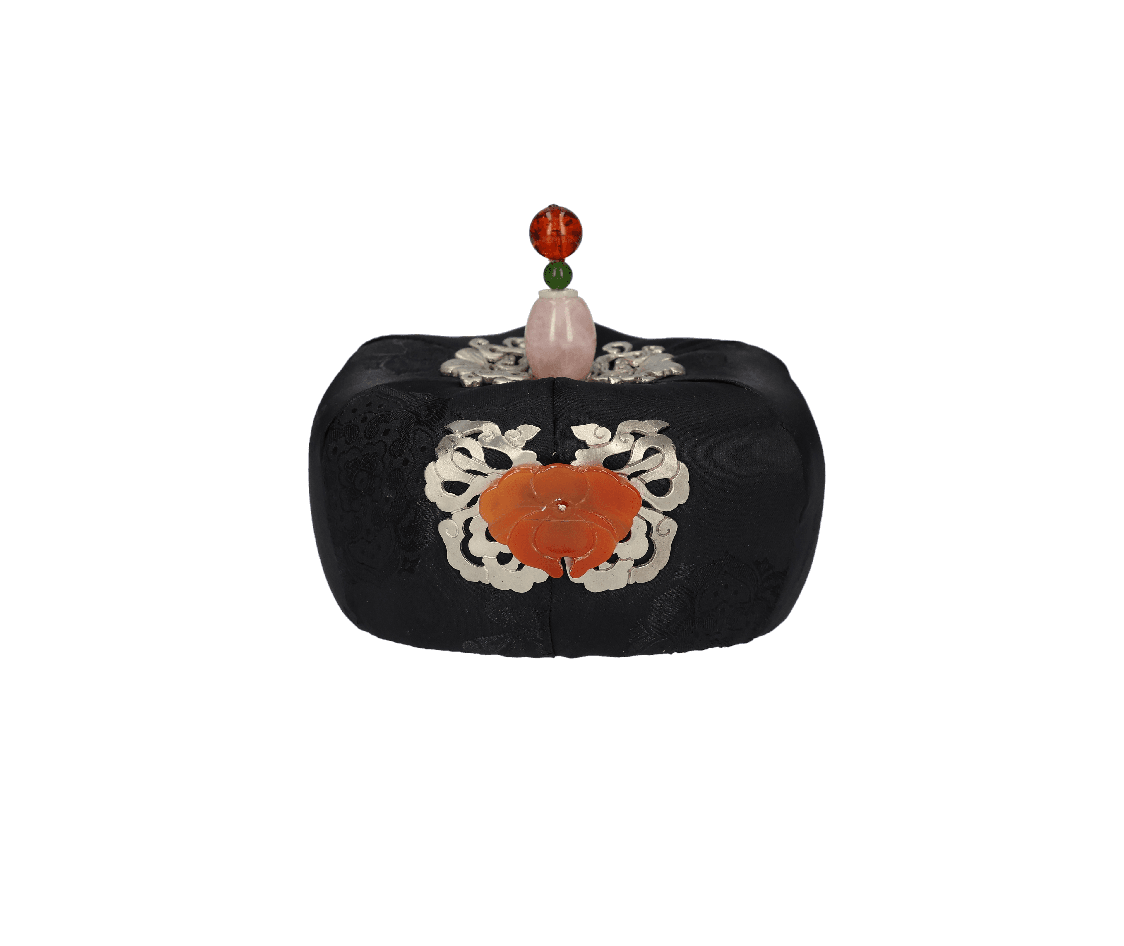 Jade & Red Agate Jokduri (Bridal Coronet)