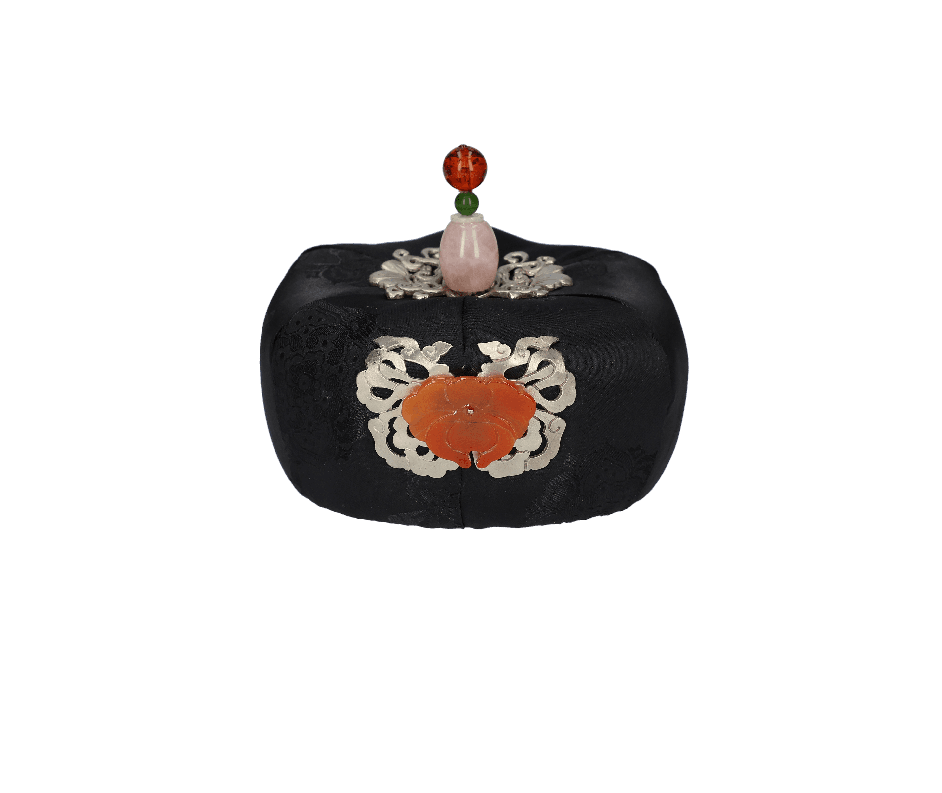 Jade & Red Agate Jokduri (Bridal Coronet)