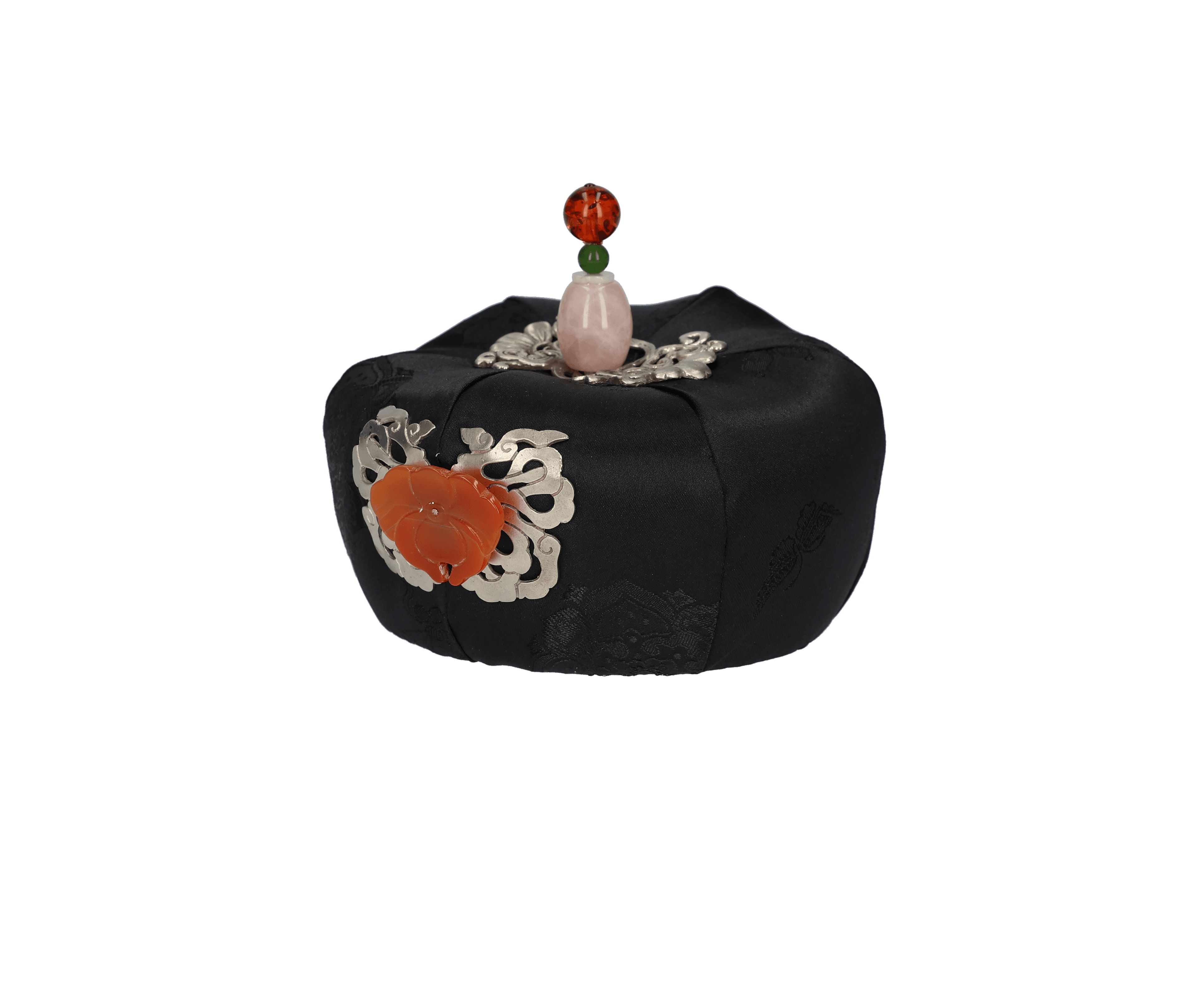 Jade & Red Agate Jokduri (Bridal Coronet)